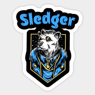 Sledger, snowboarding, snow holiday, sledger Sticker